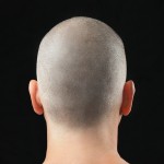 Buddhist Shaved Head, From Behind